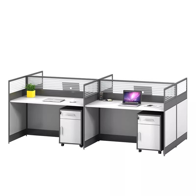 Desk Setup L Shaped - 2, 4 veya 6 Kişilik Beyaz