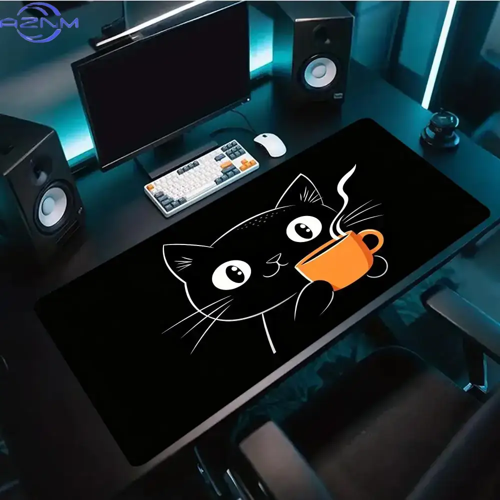Şirin Çizgi Sanatı Kedili, Kah - Desk Setup Pc And Laptop incelemesi ve fiyatı