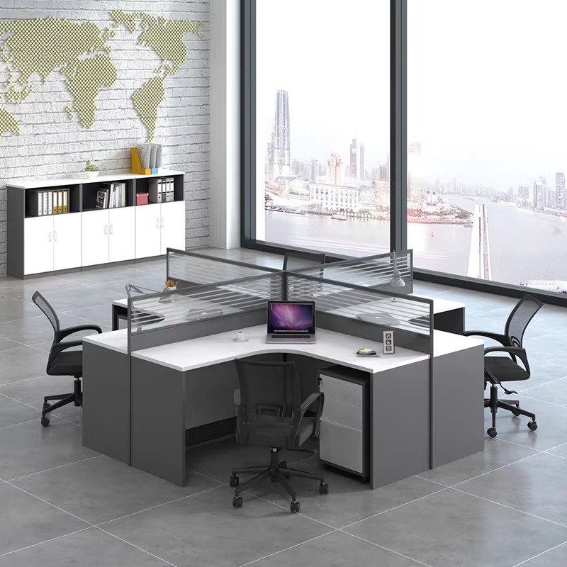 2, 4 veya 6 Kişilik Beyaz Ofis - Desk Setup L Shaped incelemesi ve fiyatı